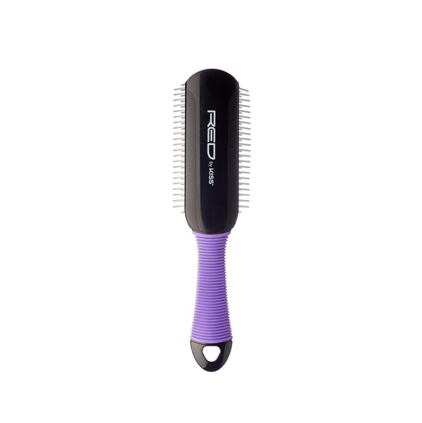 KISS - RED 7 ROW DETANGLE BRUSH (PURPLE)