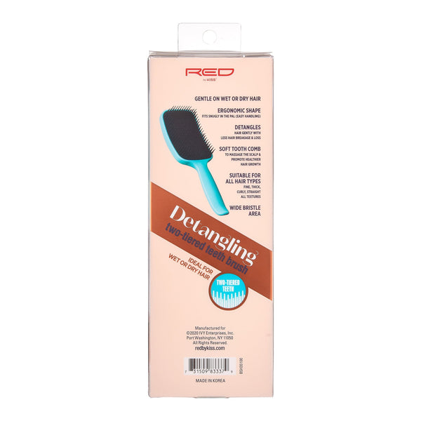 KISS - RED DETANGLING Two-Tiered Teeth Brush