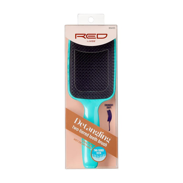 KISS - RED DETANGLING Two-Tiered Teeth Brush