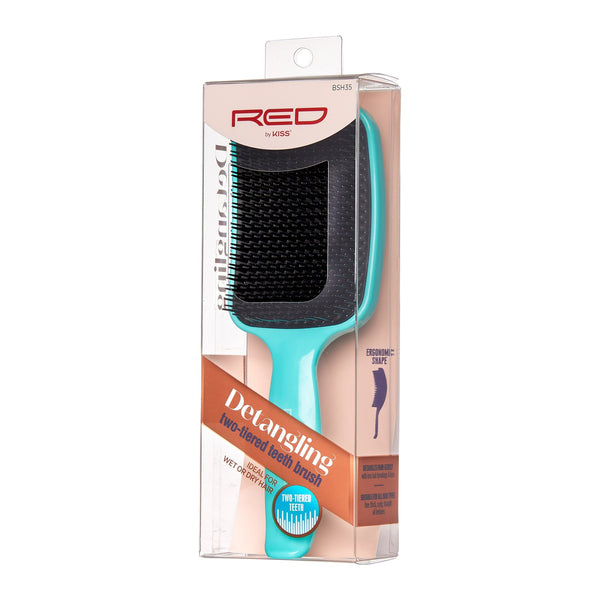 KISS - RED DETANGLING Two-Tiered Teeth Brush