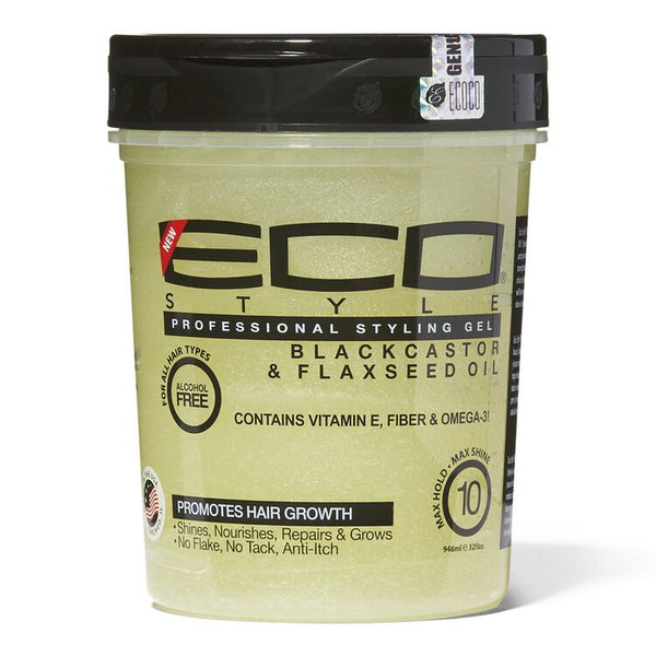 ECO STYLE - Black Castor & Flaxseed Oil Green Gel