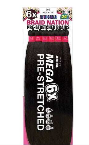 MAYDE - 6X PRE-STRETCHED BRAID NAITION 24"