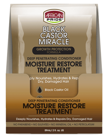 African Pride - Black Castor Miracle Deep Penetrating Conditioner Moisture Restore Treatment