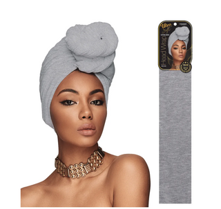 Buy heather-gray MAGIC COLLECTION - Ultra Soft Cotton Jersey Head Wrap (8 Colors)