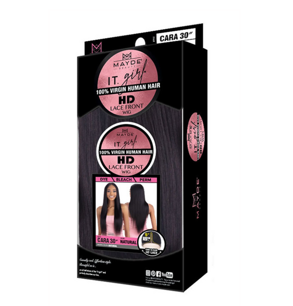 MAYDE - IT. Girl 100% Virgin Human Hair HD Lace Front Wig CARA 30"