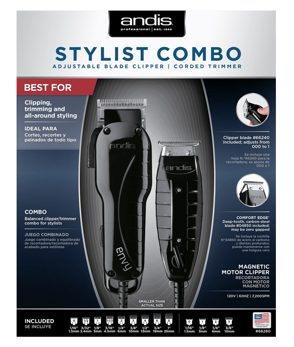 ANDIS - Stylist Combo Adjustable Blade Clipper/Corded Trimmer