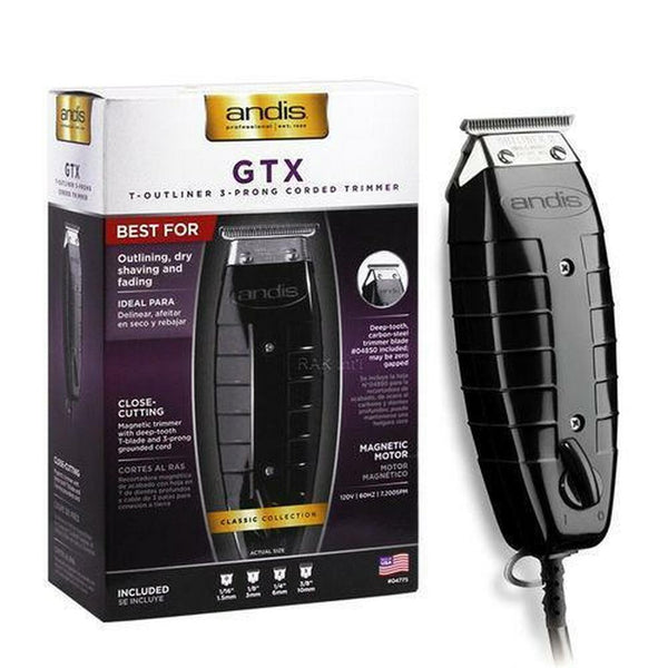 ANDIS - GTX T-OUTLINER 3-PRONG CORDED TRIMMER
