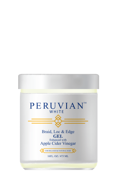 PERUVIAN - WHITE BRAID LOC & EDGE GEL APPLE CIDER VINEGAR (EXTRA HOLD)