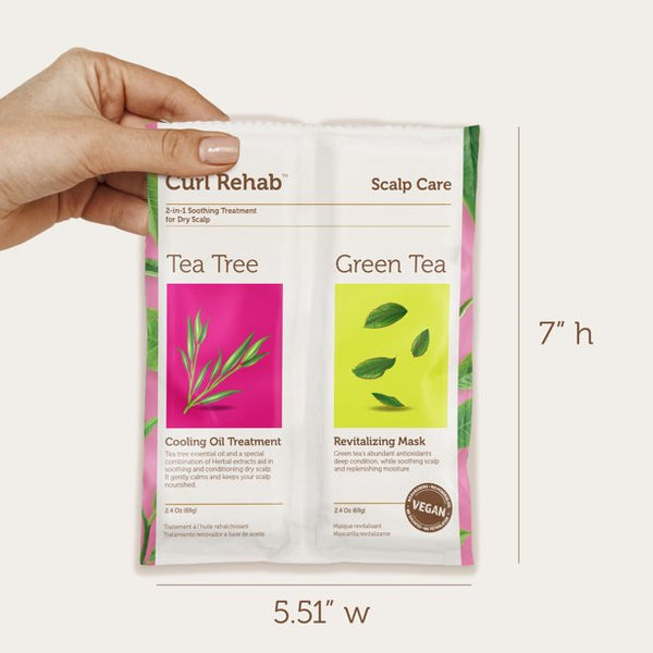 Curl Rehab - Scalp Care Tea Tree & Green Tea Cooling Oil Treatment and Revitalizing Mask