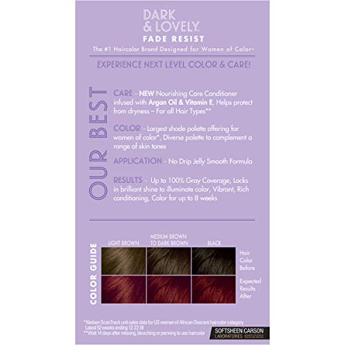 SoftSheen Carson - Dark & Lovely Fade Resist Permanent Hair Dye Kit #326 (BERRY BURGUNDY)