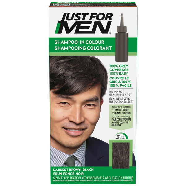 JUST FOR MEN - SHAMPOO-IN COLOR H-50A DARKEST BROWN BLACK