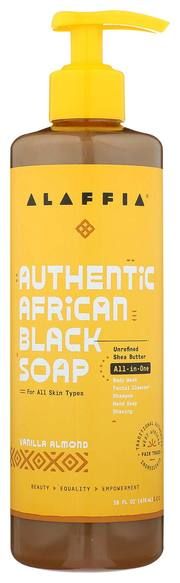ALAFFIA - Authentic African Black Soap Vanilla Almond