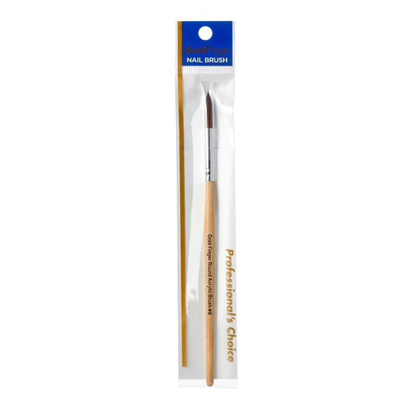 KISS - GOLD FINGER ROUND ACRYLIC BRUSH #8