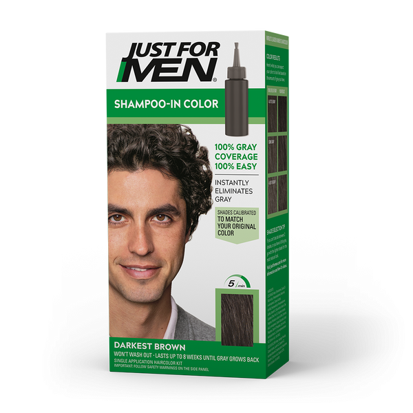 JUST FOR MEN - SHAMPOO-IN COLOR H-50 DARKEST BROWN