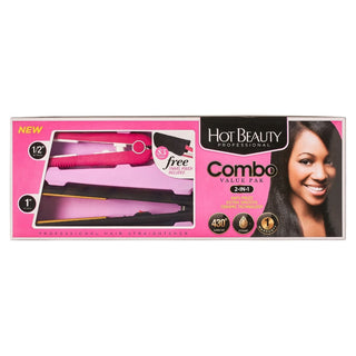 KISS - HOT BEAUTY COMBO 1' AND MINI CERAMIC FLAT IRONS