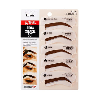 KISS - KNP BROW STENCIL SET - NATURAL LOOK