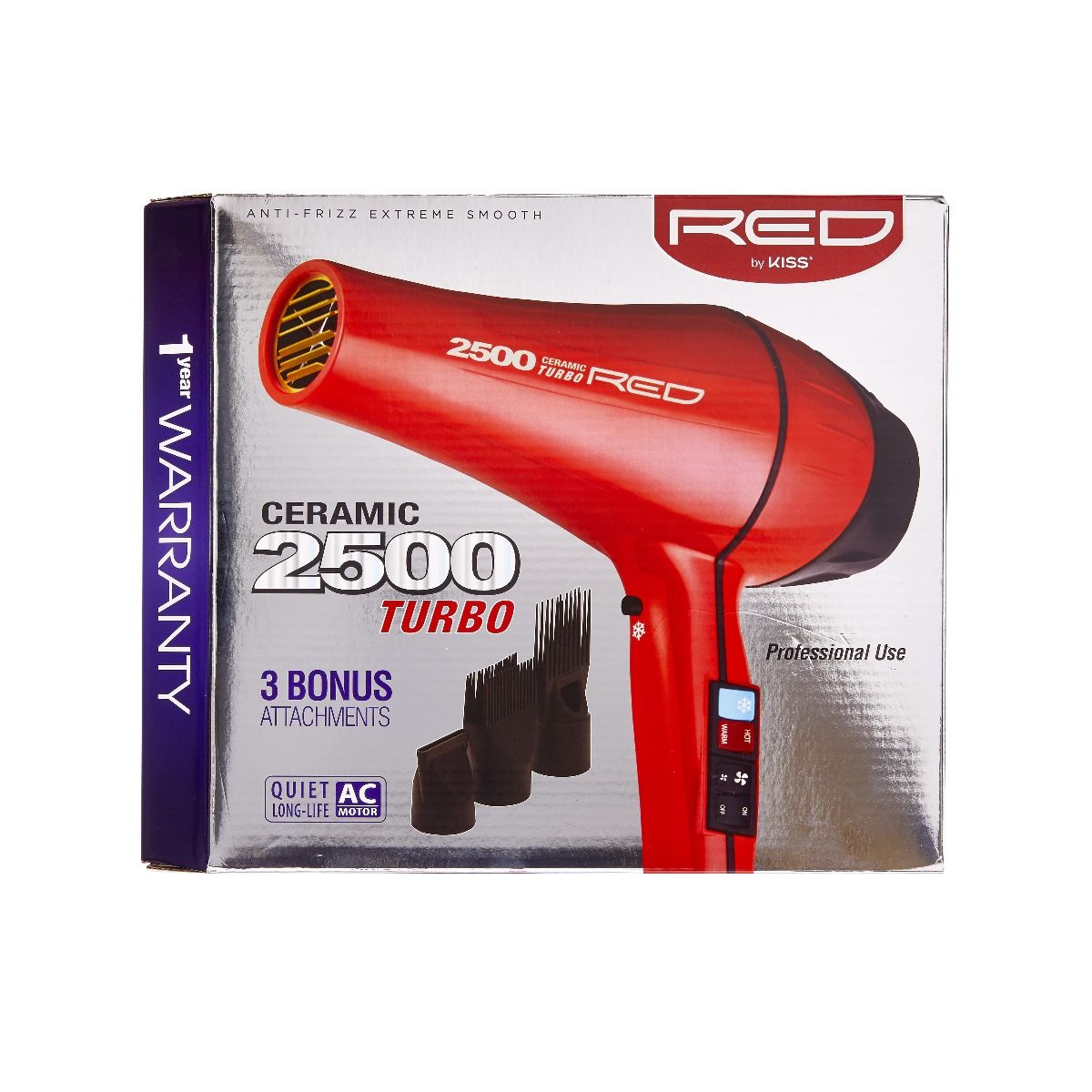 KISS - RED 2500 CERAMIC TURBO AC DRYER | Zoe Beauty Supply