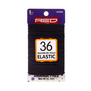 KISS - RED ELASTIC BAND 36/CT 2MM BLACK