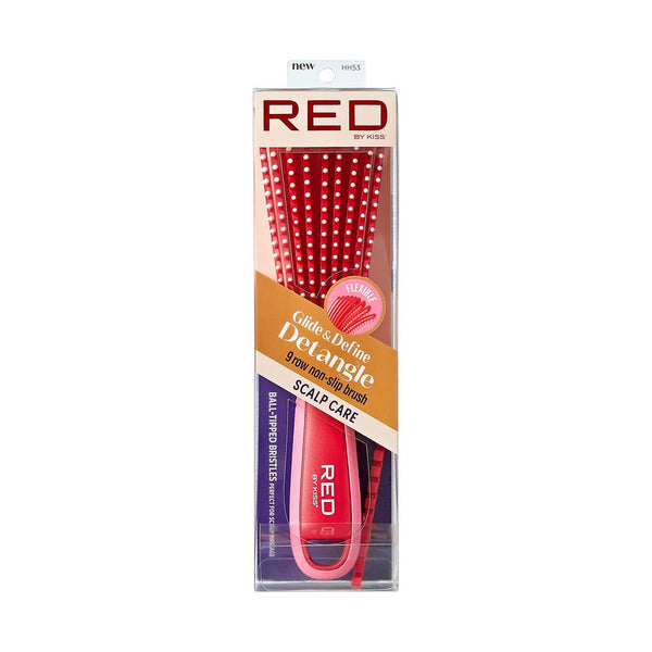 KISS - RED EZ GLIDE DETANGLING BRUSH BALL TIP