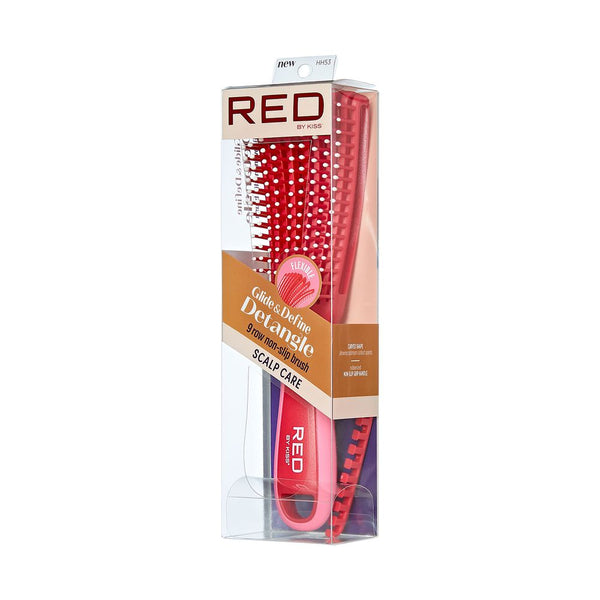 KISS - RED EZ GLIDE DETANGLING BRUSH BALL TIP