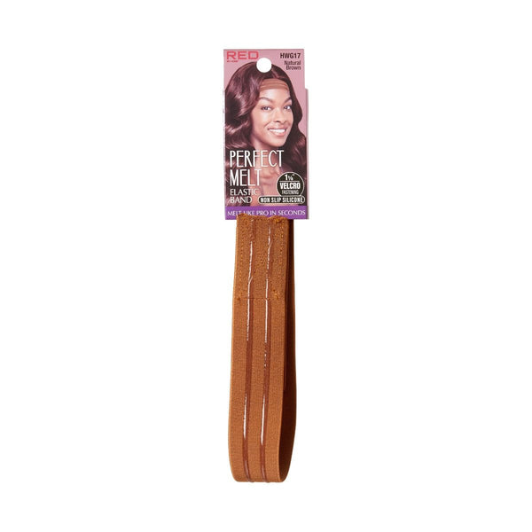 KISS - RED Perfect Melt Elastic Band 1 1/4" Velcro Natural Brown