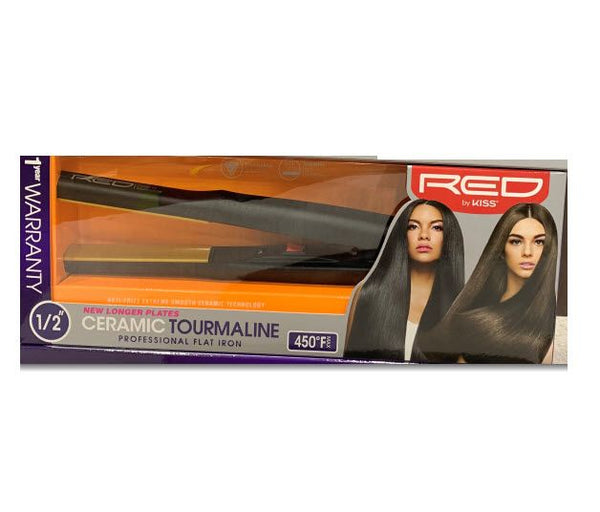KISS - RED FLAT IRON 1/2' CERAMIC TOURMALINE