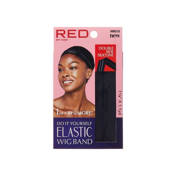 KISS - RED ELASTIC WIG BAND 2SILICONE 3CM 1.1YD