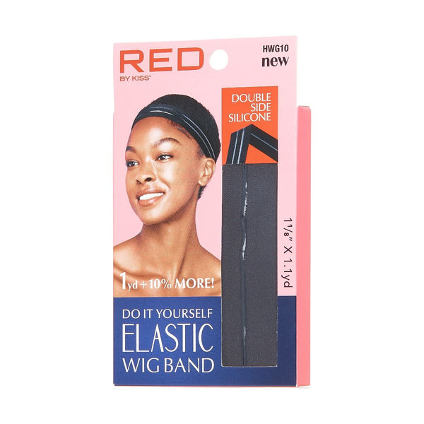KISS - RED ELASTIC WIG BAND 2SILICONE 3CM 1.1YD