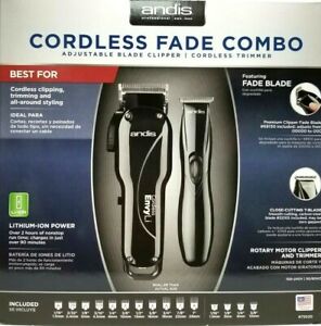 ANDIS - CORDLESS FADE COMBO ADJUSTABLE BLADE CLIPPER | CORDLESS TRIMMER
