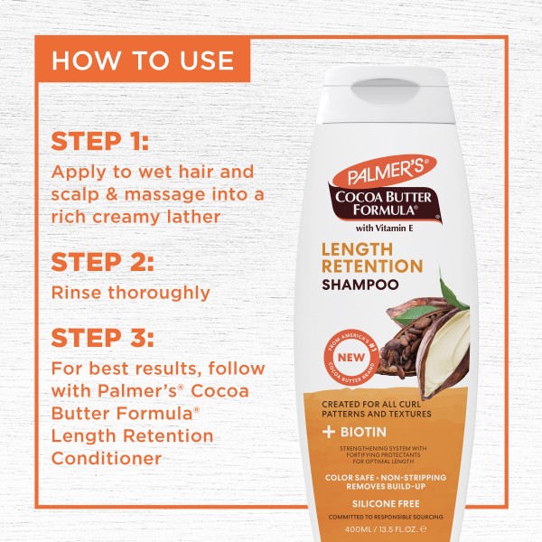 PALMER'S - Cocoa Butter Length Retention Shampoo
