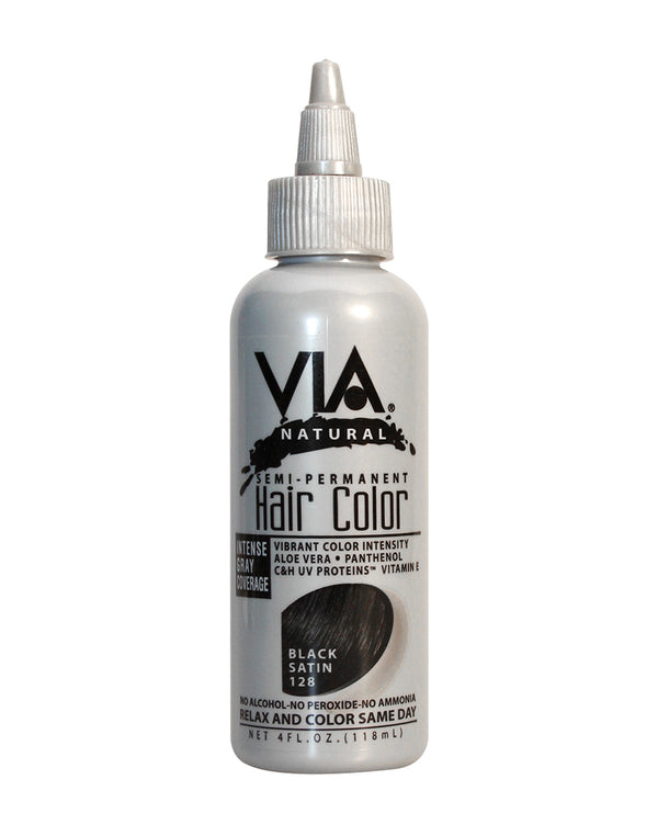 VIA - Natural Semi-Permanent Hair Color BLACK SATIN 128