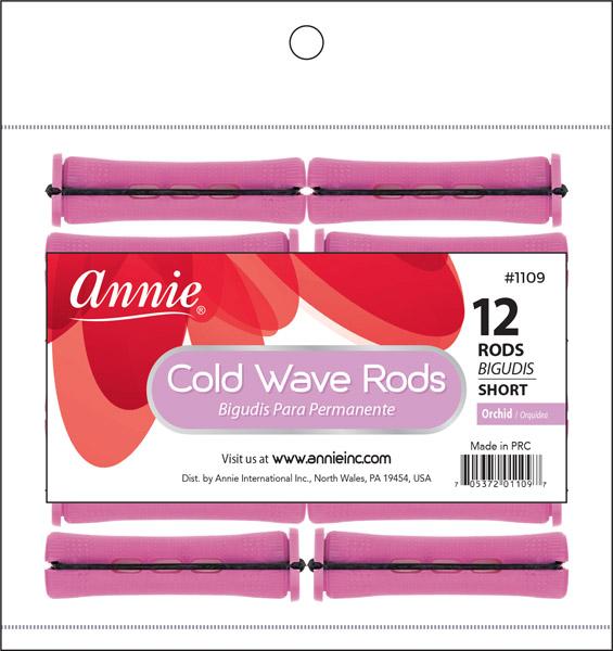 ANNIE - Professional Cold Wave Rods 12PCs SHORT ORCHID #1109