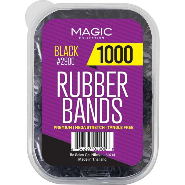 MAGIC COLLECTION - Premium Rubber Bands BLACK 1000