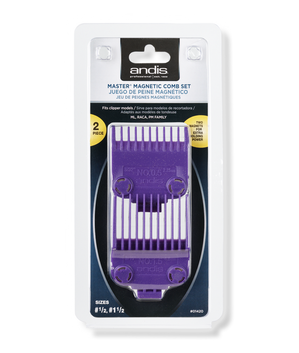 ANDIS - Master Magnetic Comb Set 0.5 & 1.5 Model #01420