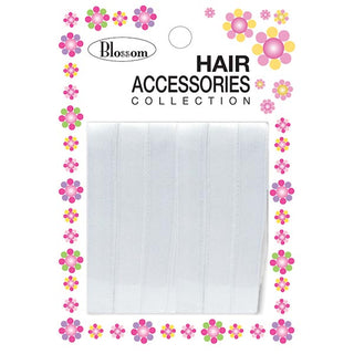 BLOSSOM - Hair Ribbons 6-Line WHITE 8mm