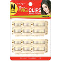 MAGIC COLLECTION - Wig Clips Snap Comb 12PCs Medium BLONDE