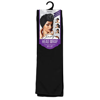 Buy black MAGIC COLLECTION - Jersey Head Wrap 25"X72" SOLID