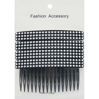 MAGIC COLLECTION - Fashion Accessory Side Comb BLACK 4PCs #HASCO