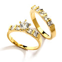 JOY JEWELRY - Cubic Zirconia Gold Ring (100R-004)