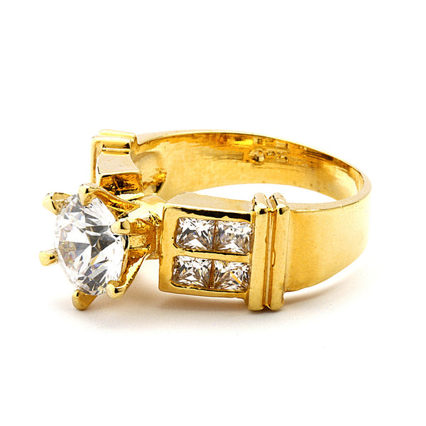 JOY JEWELRY - Cubic Zirconia Gold Ring (100R-023)
