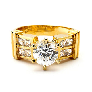 JOY JEWELRY - Cubic Zirconia Gold Ring (100R-023)