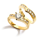 JOY JEWELRY - Cubic Zirconia Gold Ring (100R-026)