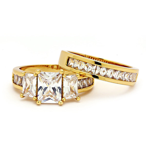 JOY JEWELRY - Cubic Zirconia Gold Ring (100R-036)