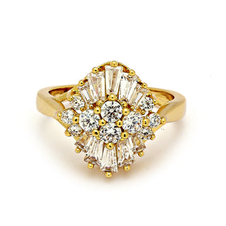 JOY JEWELRY - Cubic Zirconia Gold Ring (100R-081)