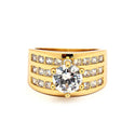 JOY JEWELRY - Cubic Zirconia Gold Ring (100R-082)