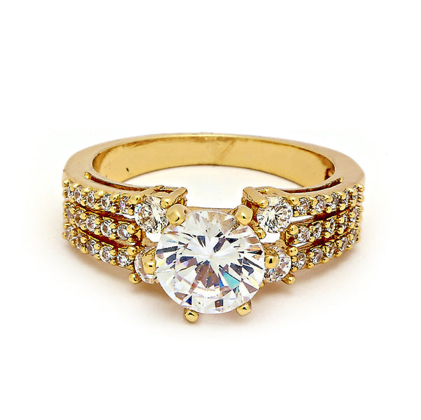 JOY JEWELRY - Cubic Zirconia Gold Ring (100R-086)