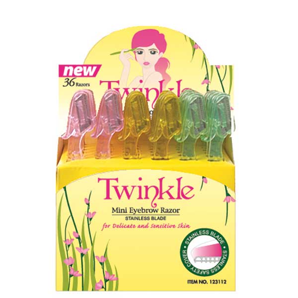 MAGIC COLLECTION - Twinkle Mini Eyebrow Razor 36PCs