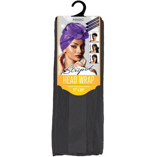 MAGIC COLLECTION - Satin Scarf W/Stripe 12