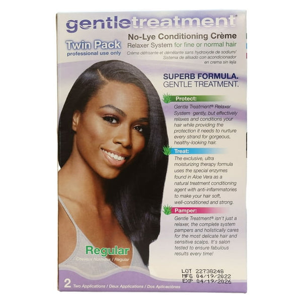 Gentle Treatment - No-Lye Conditioning Creme Relaxer System 2 PACKS REGULAR