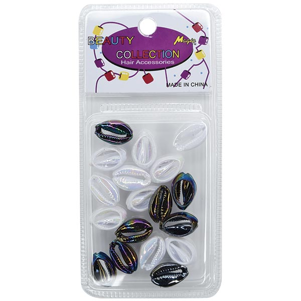 MAGIC COLLECTION - Metallic Shell Bead BLACK & WHITE